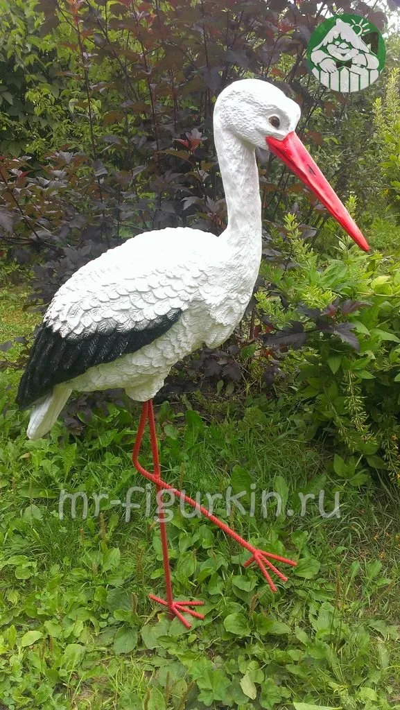 Садовая фигура Аист большой H-115 см