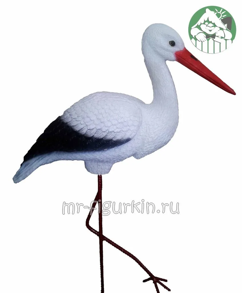Садовая фигура Аист средний новый H-80 см