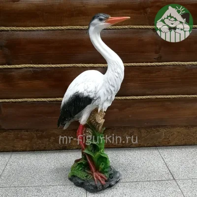Садовая фигура Цапля в камышах H-60 см