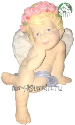 Фигурка Ангелочек сидит (цветной) H-30 см