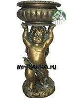Фигура Ангел с чашей стоит (бронза) H-39 см