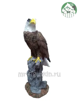 Садовая фигура Орел на пне большой H-56 см