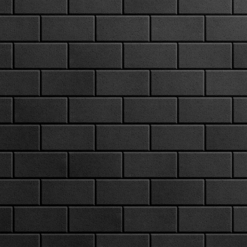 Тротуарная плитка "Кирпичик", 40/50/60  мм, цвет  Графит