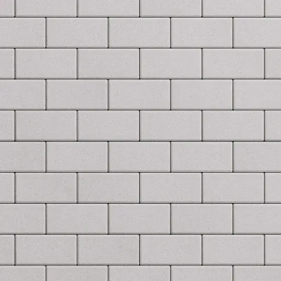 Тротуарная плитка "Кирпичик", 40/50/60  мм, цвет  Пепельный