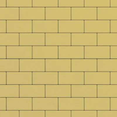 Тротуарная плитка "Кирпичик", 40/50/60  мм, цвет Ярко-желтый