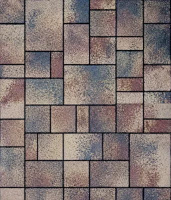 Тротуарная плитка "Новый город", 50/60 мм, Colormix цвет Магнезит