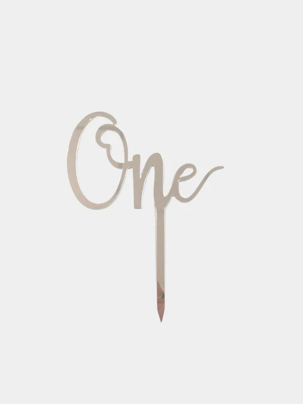 Топпер One серебро, акрил