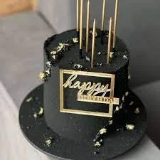 Топпер Happy Birthday в рамке торцевой без палочки