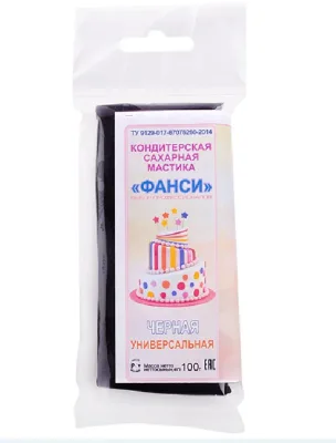 Мастика Фанси черная, 100гр