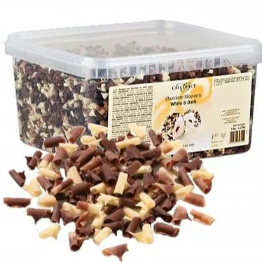 Стружка (завитки) из темного и белого шоколада Callebaut, 50гр