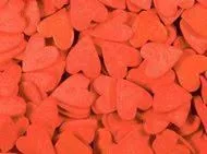 Посыпки Сердечки красные большие, 50гр