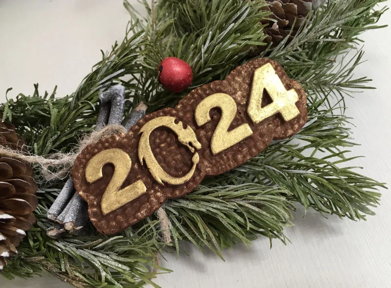 Силиконовый молд 2024 Дракон,90*33мм
