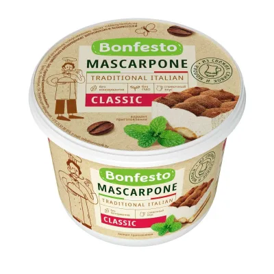 Сыр Маскарпоне Bonfesto 70%, 500гр