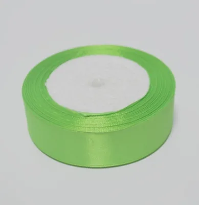 Лента Атласная зеленое яблоко 25мм*30ярд