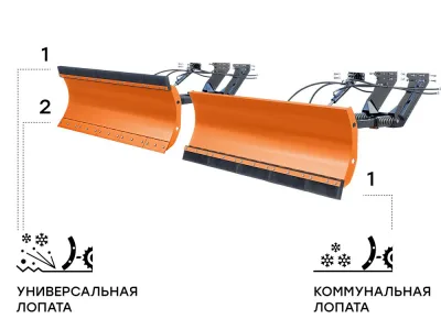 Отвал коммунальный для МТЗ-80, 82.1, 82.1-23/12, 82.3, 826, 892, 92П, 920, 952.3, 1025.3, 1221.2