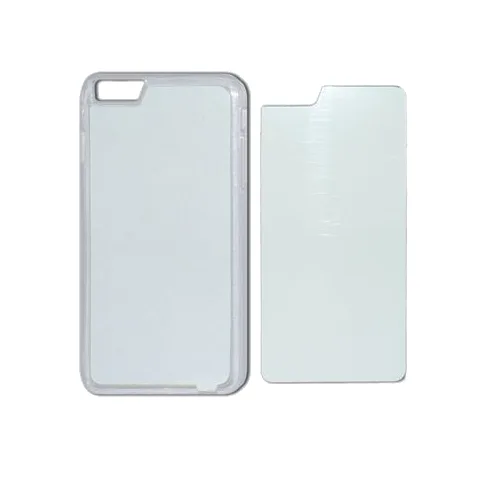 Чехол под сублимацию для iPhone 6 plus, пластик+ алюм. пластина, Белый