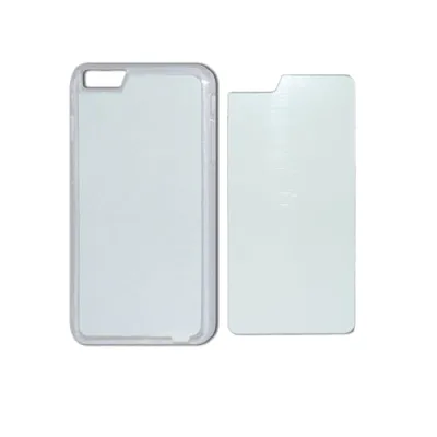 Чехол под сублимацию для iPhone 6 plus, пластик+ алюм. пластина, Белый