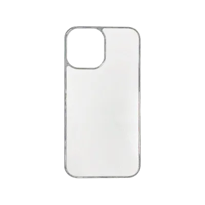 Чехол под сублимацию для iPhone 12, пластик + алюм. пластина., Белый