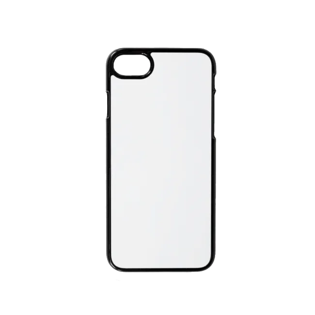 Чехол под сублимацию для iPhone 7/8, пластик + алюм. пластина., Чёрный