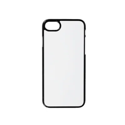 Чехол под сублимацию для iPhone 7/8, пластик + алюм. пластина., Чёрный