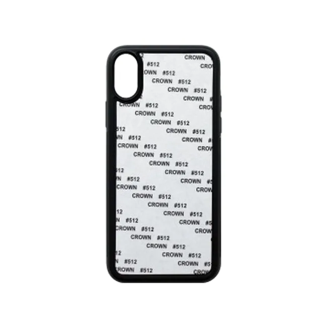 Чехол под сублимацию для iPhone Х, пластик + алюм. пластина., Чёрный