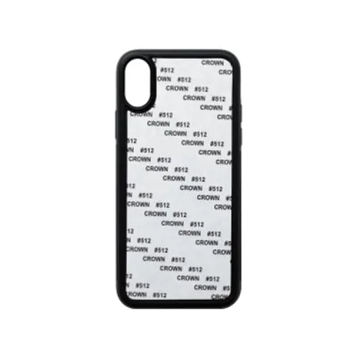 Чехол под сублимацию для iPhone Х, пластик + алюм. пластина., Чёрный