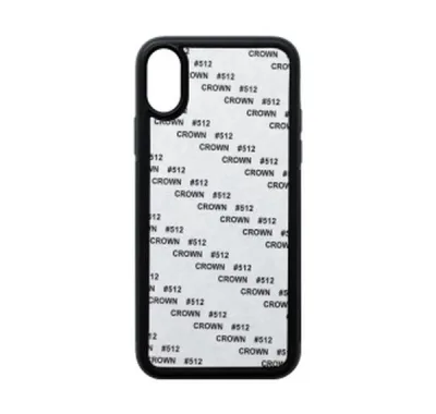 Чехол под сублимацию для iPhone Х, силикон + алюм. пластина., Чёрный