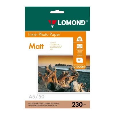 Фотобумага Lomond Matt А5 230 г/м 50 л, (0102069)