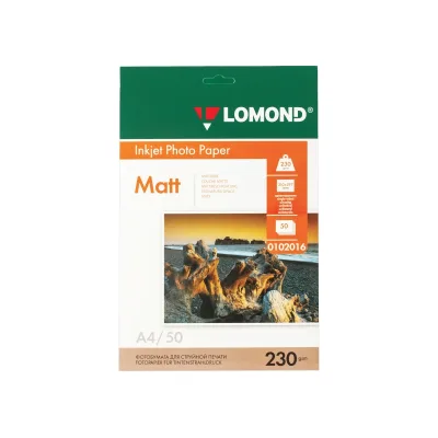Фотобумага Lomond Matt А4 230 г/м 50 л, (0102016)