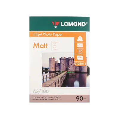 Фотобумага Lomond Matt А3 90 г/м 100 л, (0102011)