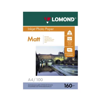 Фотобумага Lomond Matt А4 160 г/м 100 л,  (0102005)