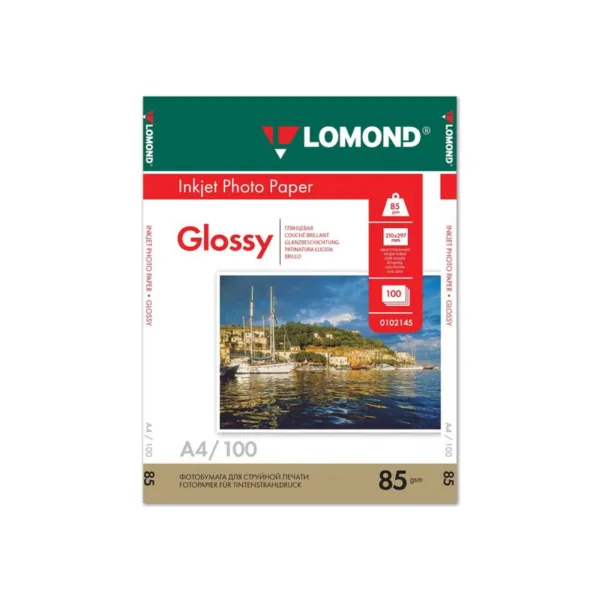 Фотобумага Lomond глянцевая А4 85 г/м2 100 л, (0102145)