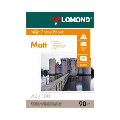 Фотобумага Lomond Matt А4 90 г/м, 100л. (0102001)