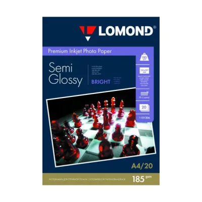 Фотобумага Lomond премиум одностор.Non-PE Coated Bright  А4, 185г/м, 20л. (1101306)