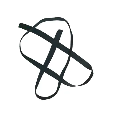 Лента репсовая, ширина 10 мм, длина 1 м, чёрная