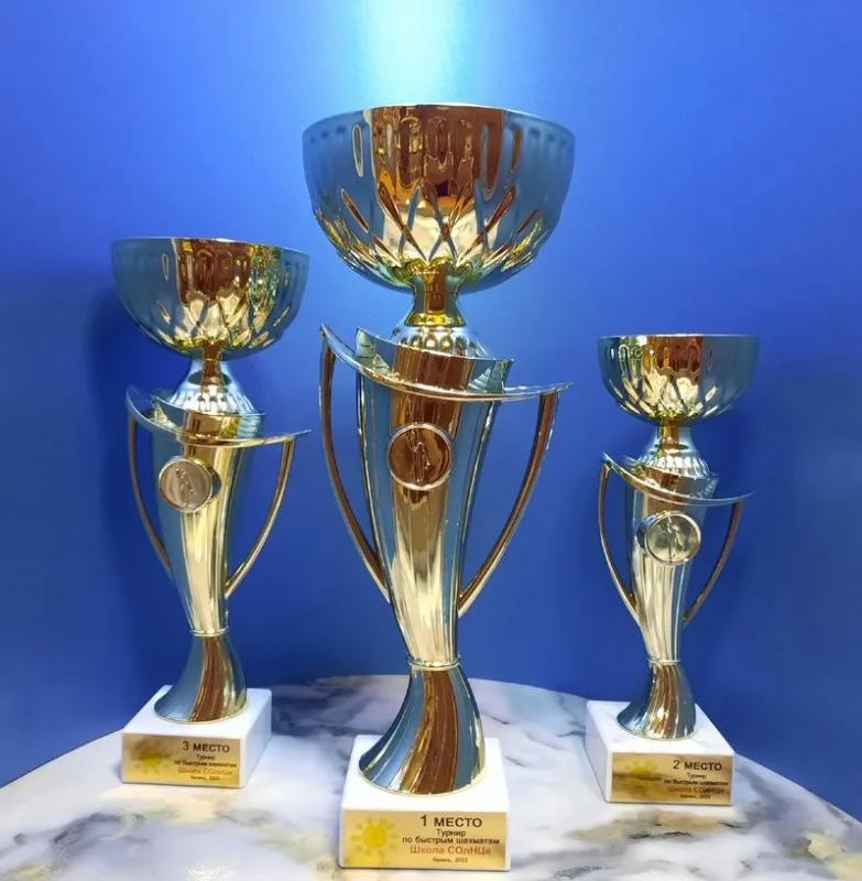 Кубок спортивный (арт.045), серый мрамор
