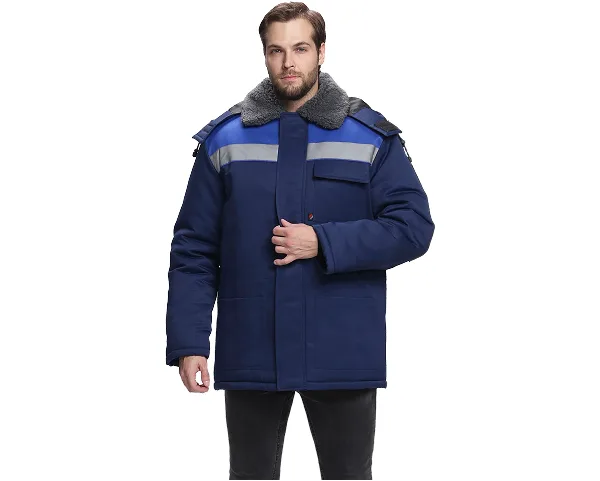 Куртка зимняя Бригада NEW (тк.Смесовая,210), т.синий/васильковый