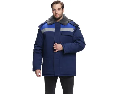 Куртка зимняя Бригада NEW (тк.Смесовая,210), т.синий/васильковый