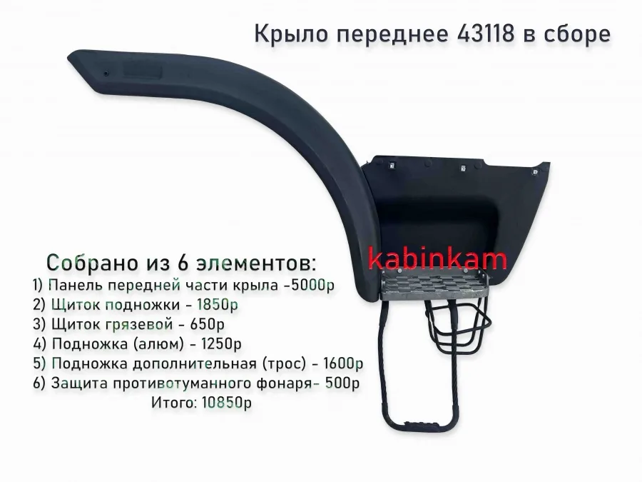 Крыло переднее 43118 в сборе