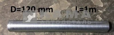 металлорукав гофра "метражом" (Д120мм, L=1М) оцинковка