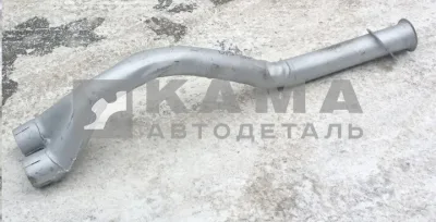 труба глушителя 53212-1203015-90 "Бензовоз", длинная с тройником (53212-015 90-50)