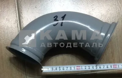 труба приемная - УГОЛ от турбины Е-4 "хомуты" (-31 "эконом") 6520-1203008(09)-31