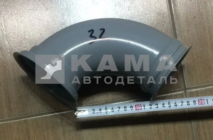 труба приемная - УГОЛ от турбины Е-4 "хомуты" (-32 "эконом") 6520-1203008(09)-32
