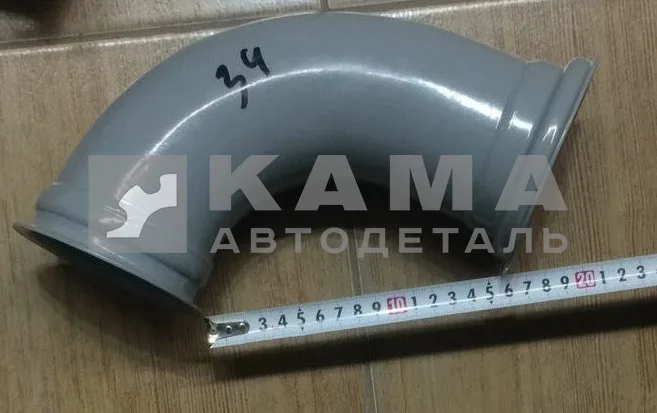 труба приемная - УГОЛ от турбины Е-4 "хомуты" (-34 "эконом") 6520-1203008-34