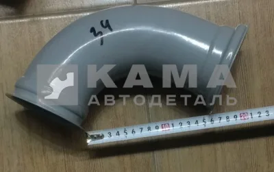 труба приемная - УГОЛ от турбины Е-4 "хомуты" (-34 "эконом") 6520-1203008-34