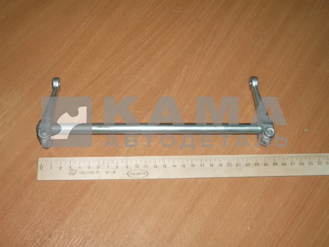 вал тяги газа ЕВРО (короткий, 25см) с рычагами в сборе (на кронштейн) 740.1108045-10