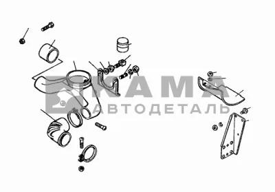 патрубок воздухазаборника тройник 54105-1109050 (алюм)*