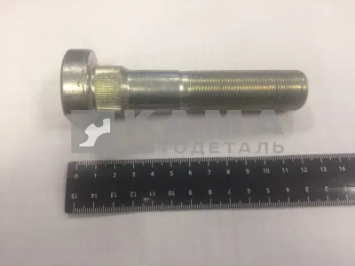 шпилька колеса М22х110 МАДАРА 340-007-5238 (БЕЛАЯ с Шлицами перед. мост) ОРИГИНАЛ
