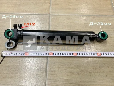 гидроцилиндр МОК DCD2-112734 короткий, 2 штуцера М12 (D23/28 мм)
