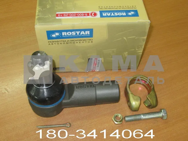 наконечник рулевой РОСТАР Левый 180-3414064 (4310/43118) "КРУПНАЯ" резьба (У-8)